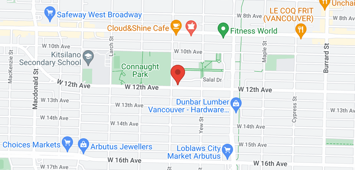 map of 2289 W 12TH AVENUE